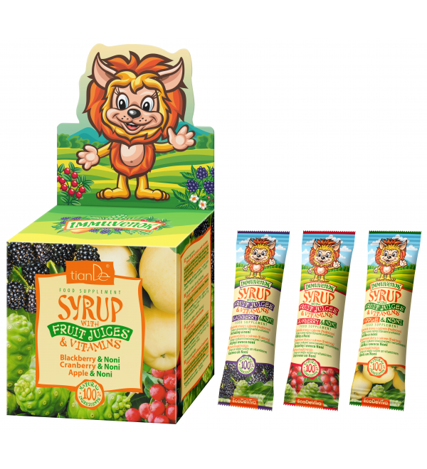 Maisto papildas Su vaisių sultimis ir vitaminais 