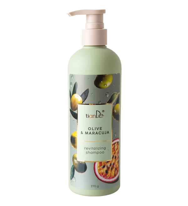 Gaivinantis alyvuogių ir pasiflorų šampūnas, 370 g
