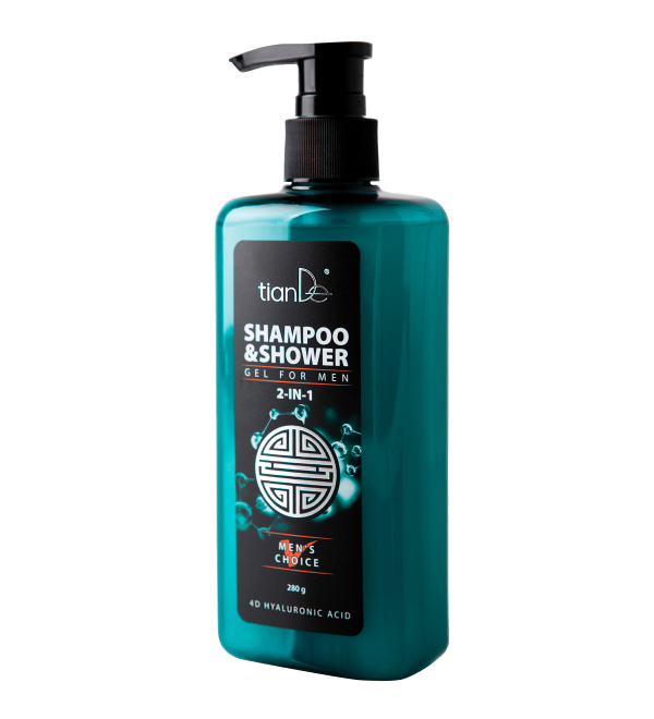 Šampūnas ir dušo želė vyrams, 2 viename, 280 g